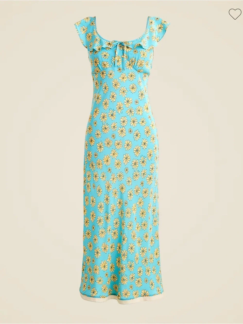 J.Crew Ruffle Cap-Sleeve Slip dress